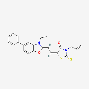 3-allyl-5-[2-(3-ethyl-5-phenyl-1,3-benzoxazol-2(3H)-ylidene)ethylidene]-2-thioxo-1,3-thiazolidin-4-one