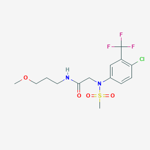 N~2~-[4-chloro-3-(trifluoromethyl)phenyl]-N~1~-(3-methoxypropyl)-N~2~-(methylsulfonyl)glycinamide