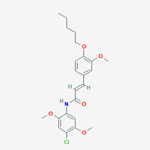 (2E)-N-(4-chloro-2,5-dimethoxyphenyl)-3-[3-methoxy-4-(pentyloxy)phenyl]-2-propenamide