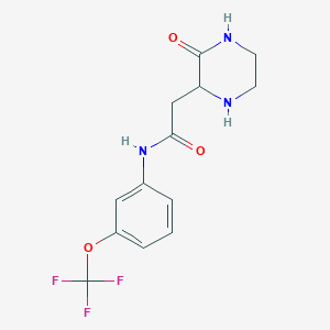 2-(3-oxopiperazin-2-yl)-N-[3-(trifluoromethoxy)phenyl]acetamide