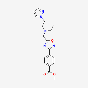 methyl 4-[5-({ethyl[2-(1H-pyrazol-1-yl)ethyl]amino}methyl)-1,2,4-oxadiazol-3-yl]benzoate