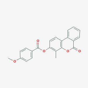 molecular formula C22H16O5 B4810777 4-methyl-6-oxo-6H-benzo[c]chromen-3-yl 4-methoxybenzoate 