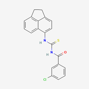 3-chloro-N-(1,2-dihydroacenaphthylen-5-ylcarbamothioyl)benzamide