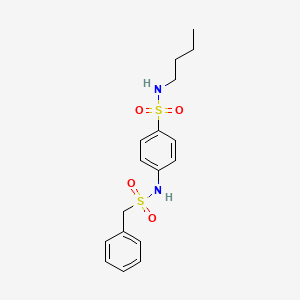 molecular formula C17H22N2O4S2 B4810819 4-[(benzylsulfonyl)amino]-N-butylbenzenesulfonamide 