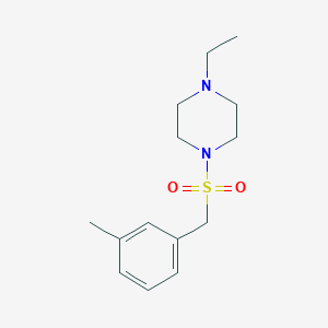 molecular formula C14H22N2O2S B4810828 1-ethyl-4-[(3-methylphenyl)methanesulfonyl]piperazine 