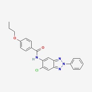 molecular formula C22H19ClN4O2 B4810850 N-(6-chloro-2-phenyl-2H-1,2,3-benzotriazol-5-yl)-4-propoxybenzamide 