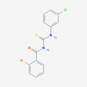 2-bromo-N-[(3-chlorophenyl)carbamothioyl]benzamide