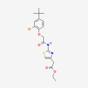 molecular formula C19H23BrN2O4S B4810855 ethyl (2-{[(2-bromo-4-tert-butylphenoxy)acetyl]amino}-1,3-thiazol-4-yl)acetate 