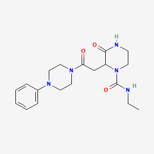 N-ethyl-3-oxo-2-[2-oxo-2-(4-phenylpiperazin-1-yl)ethyl]piperazine-1-carboxamide