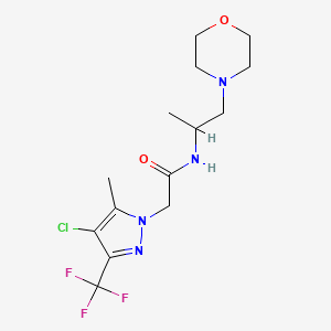 2-[4-CHLORO-5-METHYL-3-(TRIFLUOROMETHYL)-1H-PYRAZOL-1-YL]-N-(1-METHYL-2-MORPHOLINOETHYL)ACETAMIDE