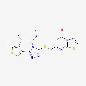 7-({[5-(4-ETHYL-5-METHYL-3-THIENYL)-4-PROPYL-4H-1,2,4-TRIAZOL-3-YL]SULFANYL}METHYL)-5H-[1,3]THIAZOLO[3,2-A]PYRIMIDIN-5-ONE