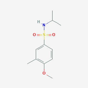 molecular formula C11H17NO3S B481094 N-isopropyl-4-methoxy-3-methylbenzenesulfonamide CAS No. 667875-46-9