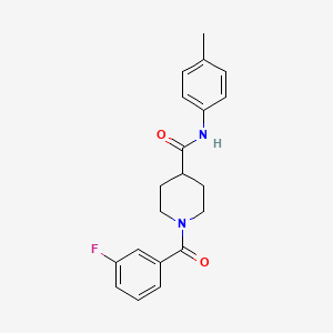 1-(3-fluorobenzoyl)-N-(4-methylphenyl)piperidine-4-carboxamide