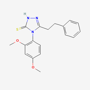 molecular formula C18H19N3O2S B4810955 4-(2,4-dimethoxyphenyl)-5-(2-phenylethyl)-4H-1,2,4-triazole-3-thiol 