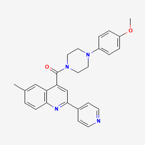 4-[4-(4-METHOXYPHENYL)PIPERAZINE-1-CARBONYL]-6-METHYL-2-(PYRIDIN-4-YL)QUINOLINE