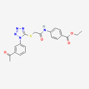 Ethyl 4-[[2-[1-(3-acetylphenyl)tetrazol-5-yl]sulfanylacetyl]amino]benzoate