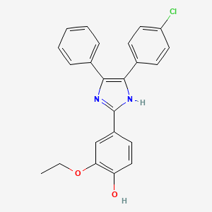 molecular formula C23H19ClN2O2 B4811022 4-[4-(4-chlorophenyl)-5-phenyl-1H-imidazol-2-yl]-2-ethoxyphenol 