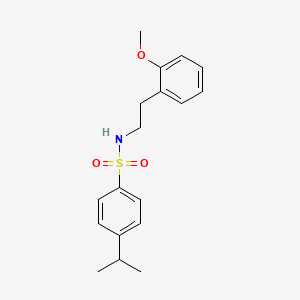 molecular formula C18H23NO3S B4811023 N-[2-(2-METHOXYPHENYL)ETHYL]-4-(PROPAN-2-YL)BENZENE-1-SULFONAMIDE 