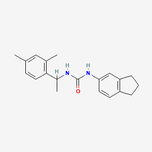 molecular formula C20H24N2O B4811038 N-(2,3-dihydro-1H-inden-5-yl)-N'-[1-(2,4-dimethylphenyl)ethyl]urea 