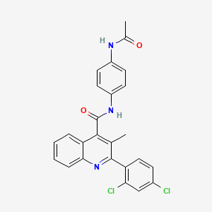 N-[4-(acetylamino)phenyl]-2-(2,4-dichlorophenyl)-3-methyl-4-quinolinecarboxamide