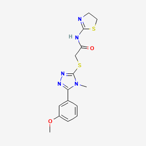 N-(4,5-dihydro-1,3-thiazol-2-yl)-2-{[5-(3-methoxyphenyl)-4-methyl-4H-1,2,4-triazol-3-yl]sulfanyl}acetamide