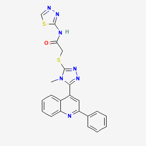 2-{[4-methyl-5-(2-phenyl-4-quinolinyl)-4H-1,2,4-triazol-3-yl]thio}-N-1,3,4-thiadiazol-2-ylacetamide