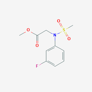 molecular formula C10H12FNO4S B481114 Methyl N-(3-fluorophenyl)-N-(methylsulfonyl)glycinate CAS No. 667875-58-3