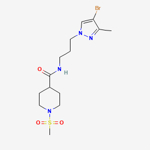 N~4~-[3-(4-BROMO-3-METHYL-1H-PYRAZOL-1-YL)PROPYL]-1-(METHYLSULFONYL)-4-PIPERIDINECARBOXAMIDE