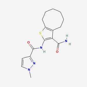 N-[3-(AMINOCARBONYL)-4,5,6,7,8,9-HEXAHYDROCYCLOOCTA[B]THIOPHEN-2-YL]-1-METHYL-1H-PYRAZOLE-3-CARBOXAMIDE