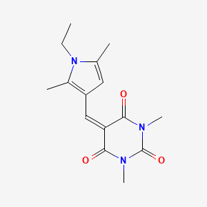 molecular formula C15H19N3O3 B4811163 5-[(1-ethyl-2,5-dimethyl-1H-pyrrol-3-yl)methylidene]-1,3-dimethylpyrimidine-2,4,6(1H,3H,5H)-trione 