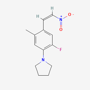 1-[2-fluoro-5-methyl-4-(2-nitrovinyl)phenyl]pyrrolidine