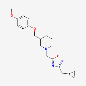 molecular formula C20H27N3O3 B4811174 1-{[3-(cyclopropylmethyl)-1,2,4-oxadiazol-5-yl]methyl}-3-[(4-methoxyphenoxy)methyl]piperidine 