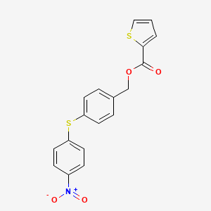 molecular formula C18H13NO4S2 B4811181 4-[(4-Nitrophenyl)sulfanyl]benzyl 2-thiophenecarboxylate 