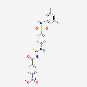 N-{[(4-{[(3,5-dimethylphenyl)amino]sulfonyl}phenyl)amino]carbonothioyl}-4-nitrobenzamide