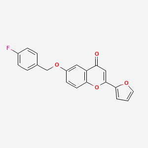 molecular formula C20H13FO4 B4811200 6-[(4-fluorobenzyl)oxy]-2-(2-furyl)-4H-chromen-4-one 