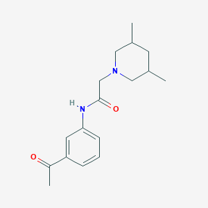 molecular formula C17H24N2O2 B4811203 N-(3-acetylphenyl)-2-(3,5-dimethylpiperidin-1-yl)acetamide 