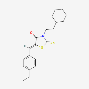 molecular formula C20H25NOS2 B4811208 3-(2-cyclohexylethyl)-5-(4-ethylbenzylidene)-2-thioxo-1,3-thiazolidin-4-one 