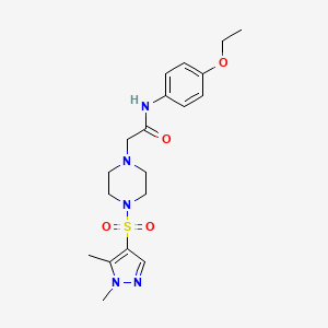 2-{4-[(1,5-DIMETHYL-1H-PYRAZOL-4-YL)SULFONYL]PIPERAZINO}-N~1~-(4-ETHOXYPHENYL)ACETAMIDE