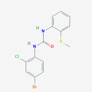 N-(4-BROMO-2-CHLOROPHENYL)-N'-[2-(METHYLSULFANYL)PHENYL]UREA