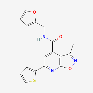 N-(2-furylmethyl)-3-methyl-6-(2-thienyl)isoxazolo[5,4-b]pyridine-4-carboxamide