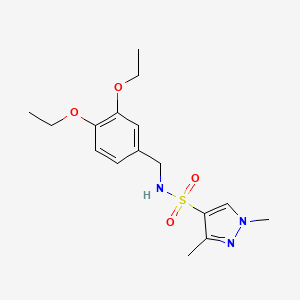 molecular formula C16H23N3O4S B4811289 N~4~-(3,4-DIETHOXYBENZYL)-1,3-DIMETHYL-1H-PYRAZOLE-4-SULFONAMIDE 