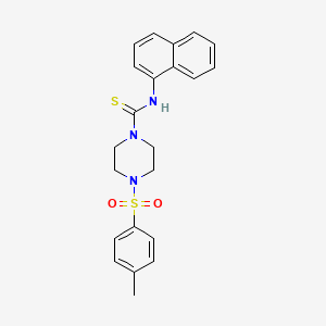 4-[(4-methylphenyl)sulfonyl]-N-1-naphthyl-1-piperazinecarbothioamide