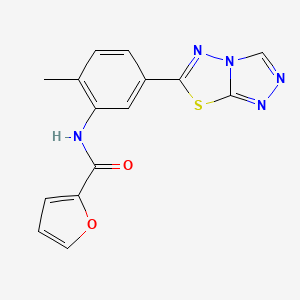 N-(2-methyl-5-[1,2,4]triazolo[3,4-b][1,3,4]thiadiazol-6-ylphenyl)-2-furamide