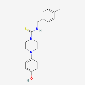 molecular formula C19H23N3OS B4811311 4-(4-hydroxyphenyl)-N-(4-methylbenzyl)-1-piperazinecarbothioamide 