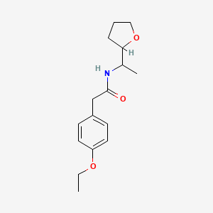 molecular formula C16H23NO3 B4811328 2-(4-ethoxyphenyl)-N-[1-(oxolan-2-yl)ethyl]acetamide 