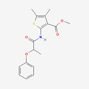 molecular formula C17H19NO4S B4811336 methyl 4,5-dimethyl-2-(2-phenoxypropanamido)thiophene-3-carboxylate 