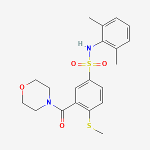 N-(2,6-dimethylphenyl)-4-(methylthio)-3-(4-morpholinylcarbonyl)benzenesulfonamide