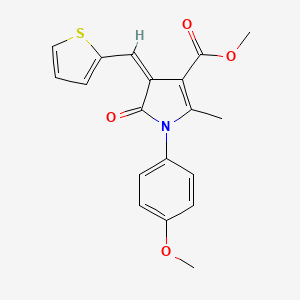 methyl (4Z)-1-(4-methoxyphenyl)-2-methyl-5-oxo-4-(thiophen-2-ylmethylidene)-4,5-dihydro-1H-pyrrole-3-carboxylate