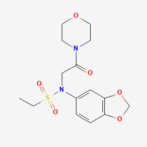 N-1,3-benzodioxol-5-yl-N-[2-(4-morpholinyl)-2-oxoethyl]ethanesulfonamide