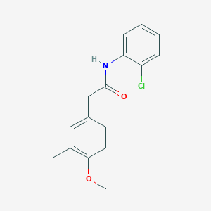 molecular formula C16H16ClNO2 B4811381 N-(2-chlorophenyl)-2-(4-methoxy-3-methylphenyl)acetamide 